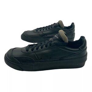 NWOT Nike Drop Type LX Premium Sneakers Leather Triple Black US Men's 6.5